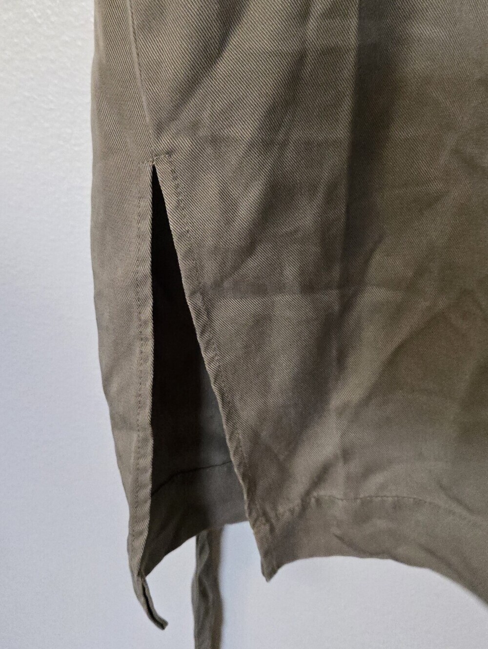 Marine Layer | Renata Dress Olive Green Belted Shirt Dress Size XL - Picture 7 of 13